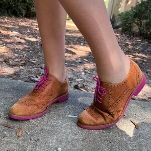 Cole Haan Tan and Pink Women's Loafers